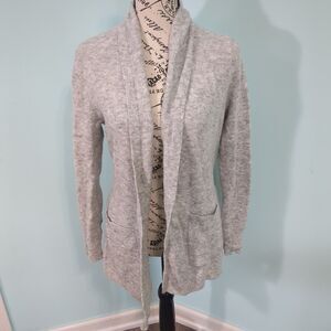 Banana Republic Wool Alpaca blend Open front Knit Cardigan small gray